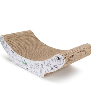 BASIL Cat Cardboard Scratcher Bed with Cat Nip
