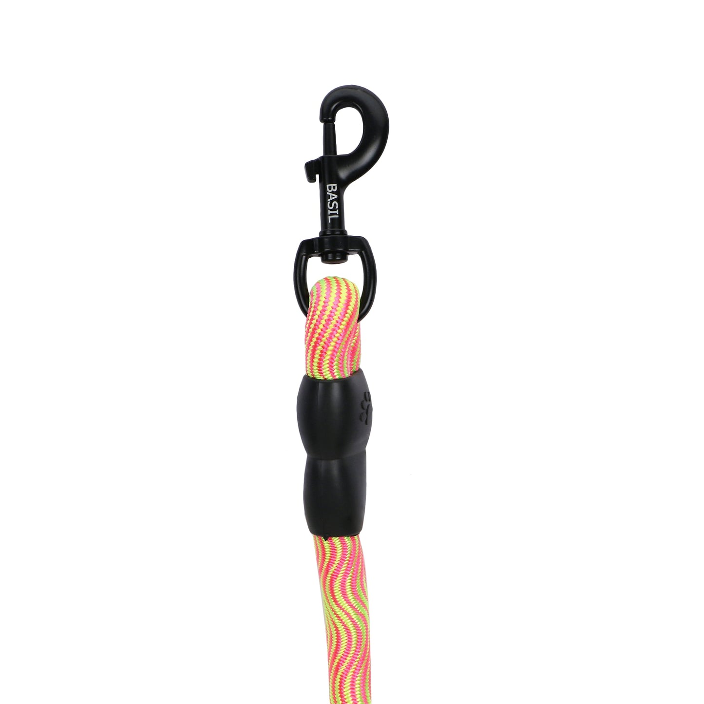 BASIL High Reflective Rope Leash for Dogs & Puppies, 4 Feet (Yellow & Pink)