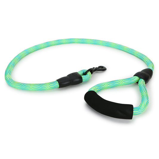 BASIL High Reflective Rope Leash for Dogs & Puppies, 4 Feet (Yellow & Green)