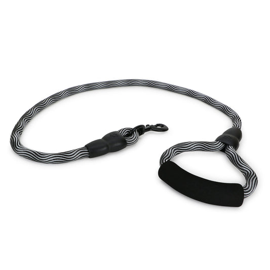 BASIL High Reflective Rope Leash for Dogs, 4 Feet (Black & Gray)