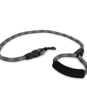 BASIL High Reflective Rope Leash for Dogs, 4 Feet (Black & Gray)