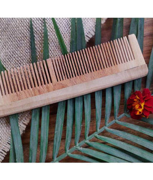 Organic Dematting Neem Wood Dual teeth comb