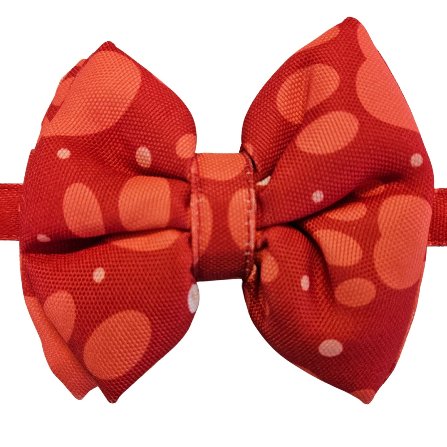 Red Paws Print Bow Tie | Snap-Buckle Closure | D-Ring Attachment