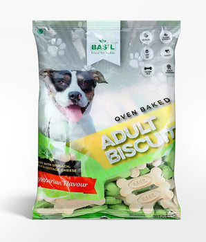 BASIL Dog Biscuits, Real Milk Bone Shaped Training Treat for Adult Dogs, All Breed (900 Grams)
