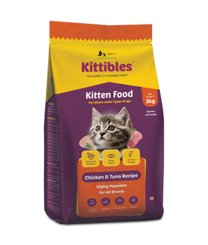 Kittibles Kitten Dry Cat Food - Tuna Fish, Ashwagandha