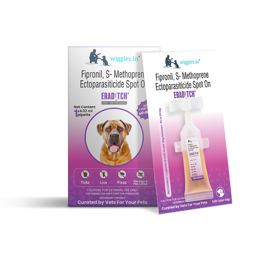 Eraditch Spot on for Dogs 40 to 60 KG (4.02 ml) - Fleas Ticks Remover, external liquid