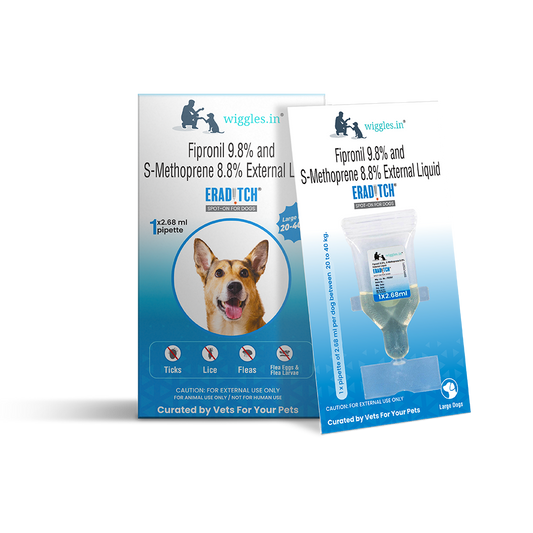 Eraditch Spot on for Dogs 20 to 40 KG (2.68 ml) - Fleas Ticks Remover, external liquid