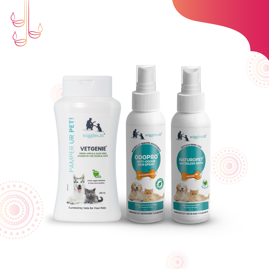 Tyohaar Taiyyar - Grooming Kit (Vetgenie Shampoo, Odopro Fragrance & Naturopet Dry Shampoo)