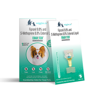 Eraditch Spot on for Dogs Upto 10 KG (0.67 ml) - Fleas Ticks Remover, external liquid
