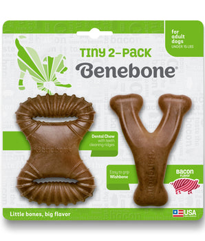 Tiny 2 - Pack Dental Chew/Wishbone Bacon
