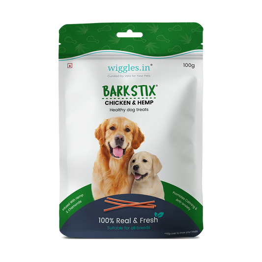 Barkstix Dog Treats for Training Adult & Puppies, 100g (Chicken & Hemp)