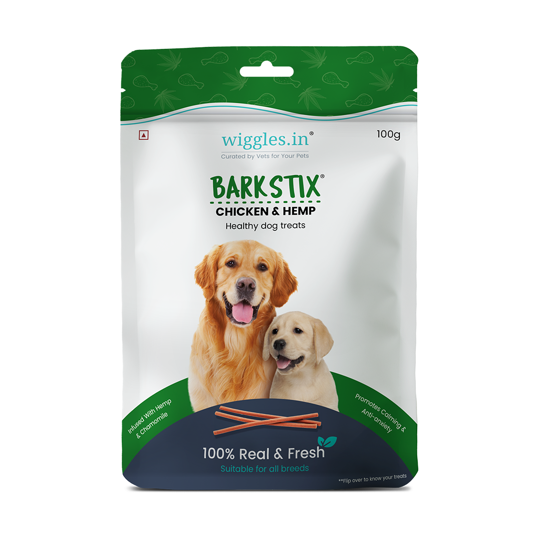 Barkstix Dog Treats for Training Adult & Puppies, 100g (Chicken & Hemp)
