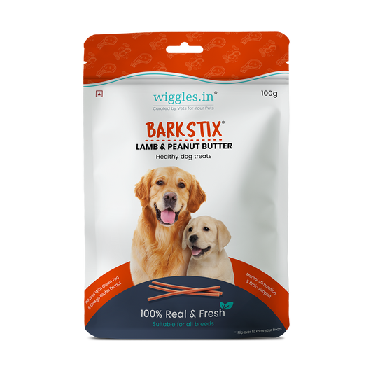 Barkstix Dog Treats for Training Adult & Puppies, 100g (Lamb & Peanut Butter)