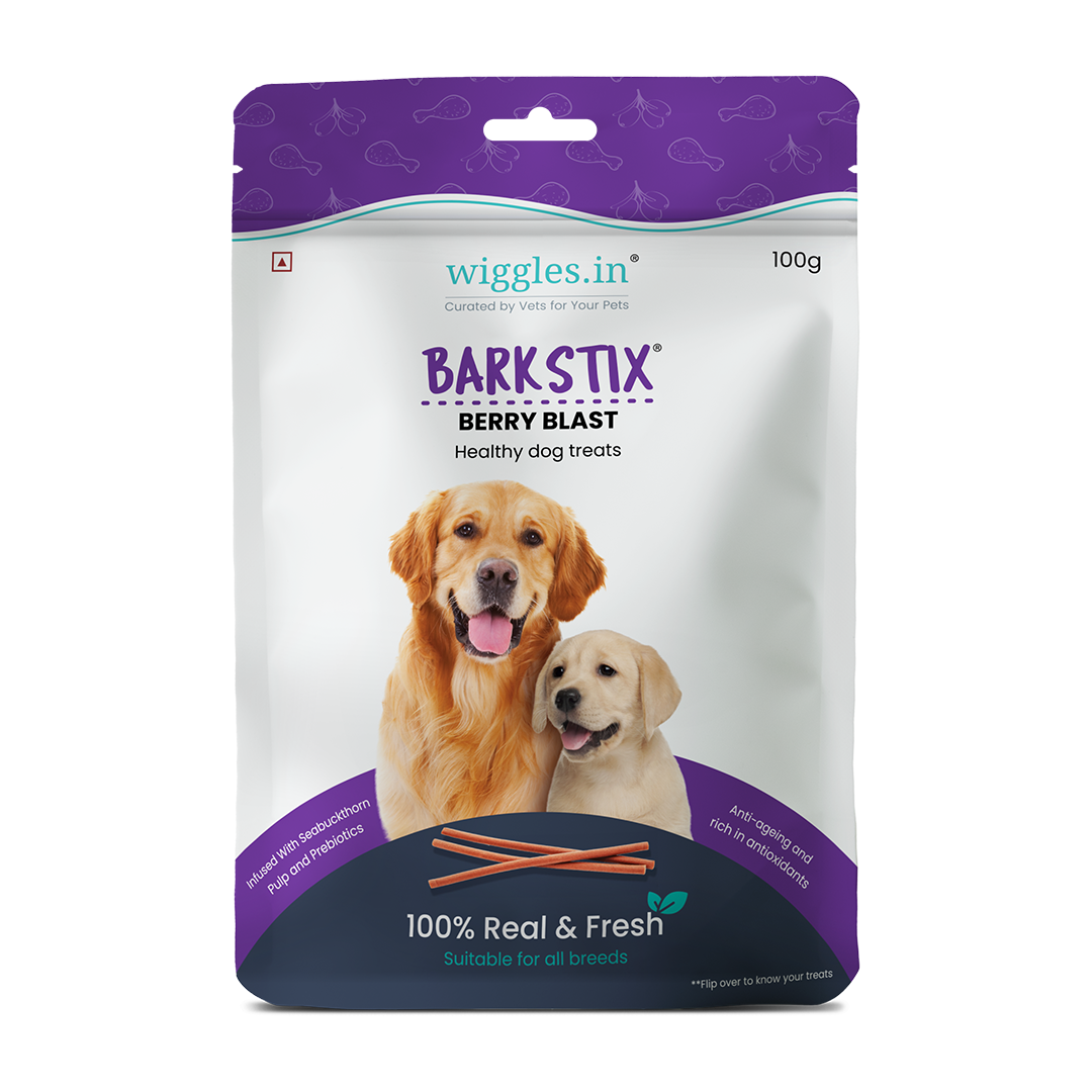 Barkstix Dog Treats for Training Adult & Puppies, 100g (Berry Blast)