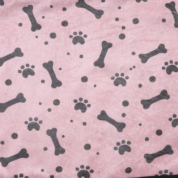 bone and paw print velvet dog mat by Barks & Wags