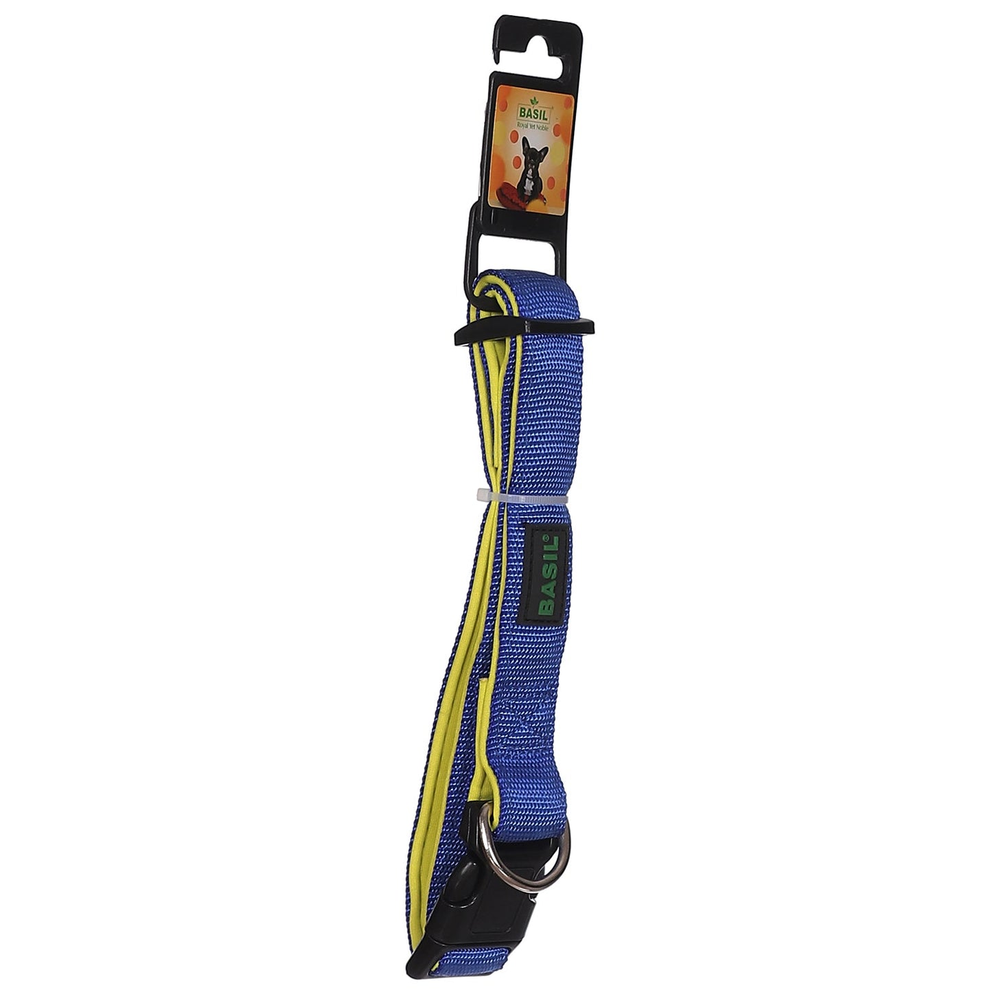 BASIL Padded Adjustable Collar for Dogs & Puppies (Blue)