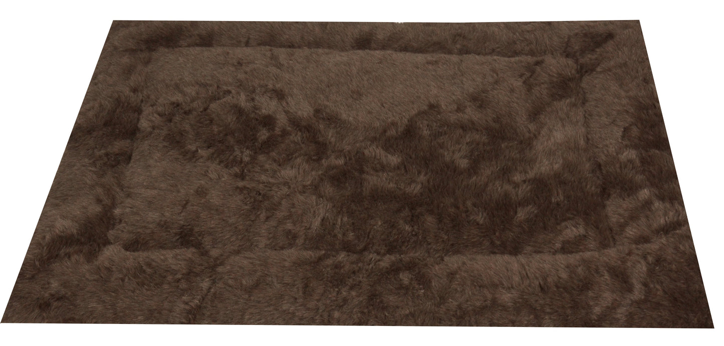 Dog Bed Brown Fur Rug