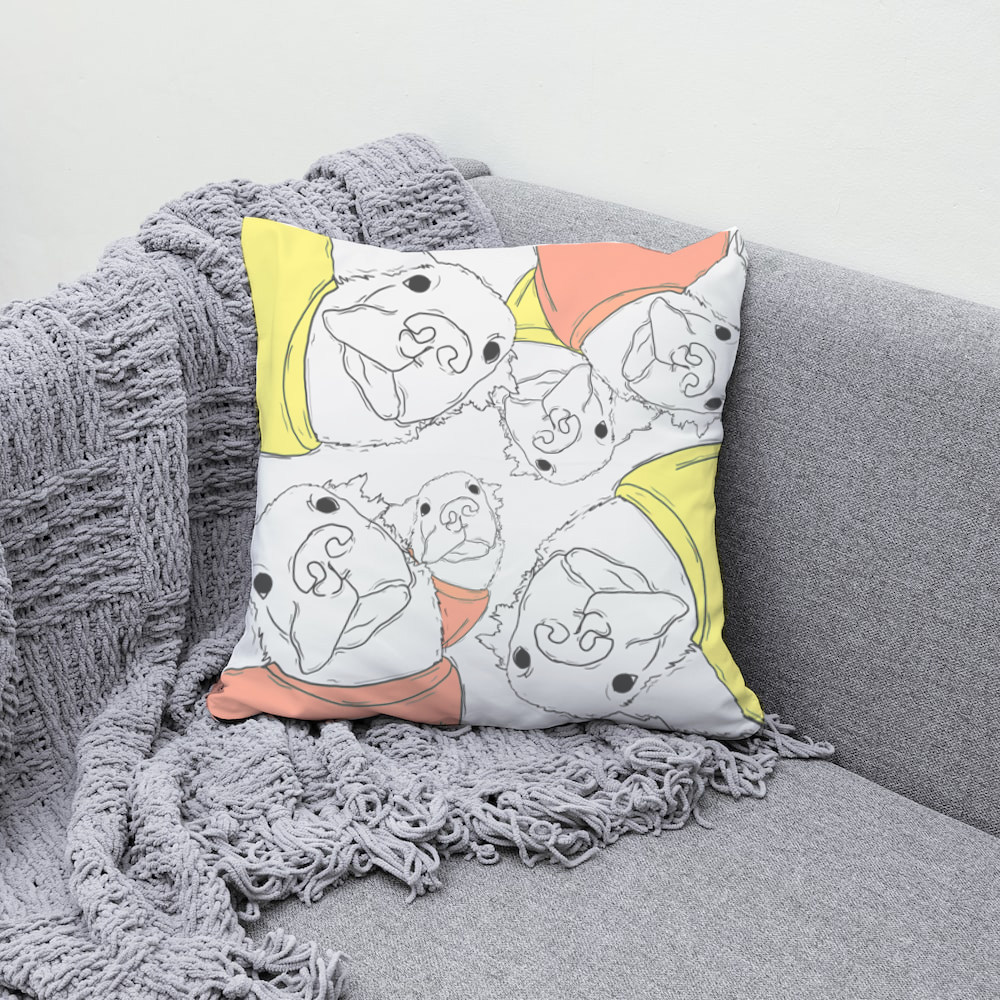 Dog Doodles Cushion Cover