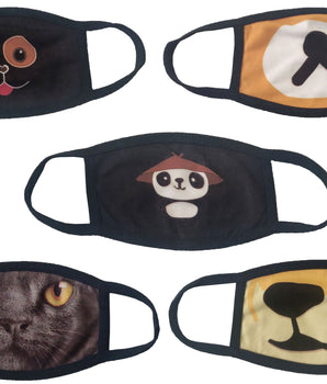 Animal Printed Masks (set of 5)