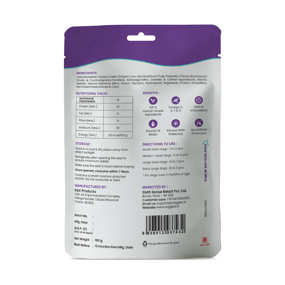 EveryDawg™ Trial Combo for Mothers & Pups - (Pack of 4 * 100 g + Barkstix Berry Blast 100 g)