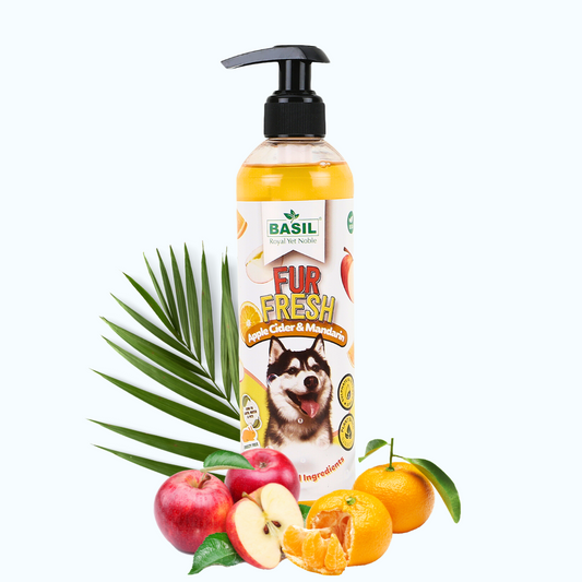 BASIL Fur Fresh Apple Cider & Mandarin Vegan Shampoo for Dogs, 300ml