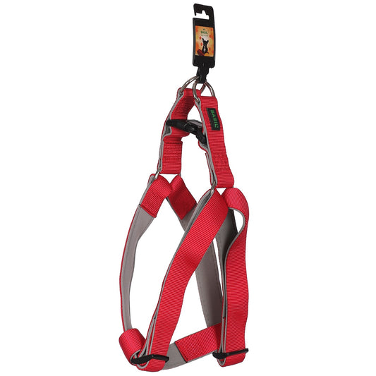 BASIL Padded Adjustable Harness for Dogs & Puppies (Red)
