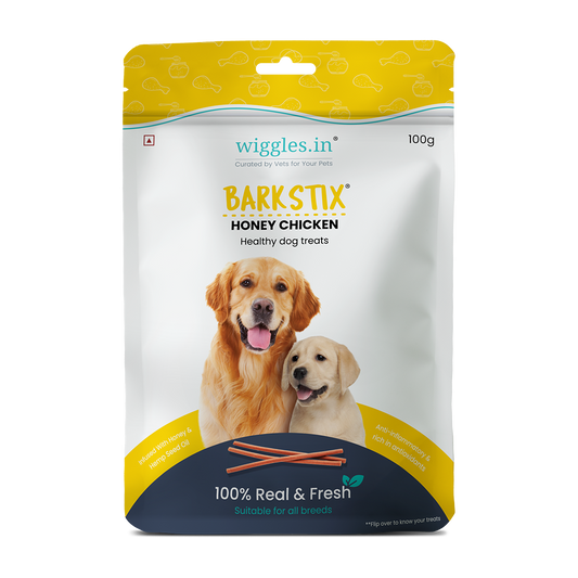 Barkstix Dog Treats for Training Adult & Puppies, 100g (Honey Chicken)