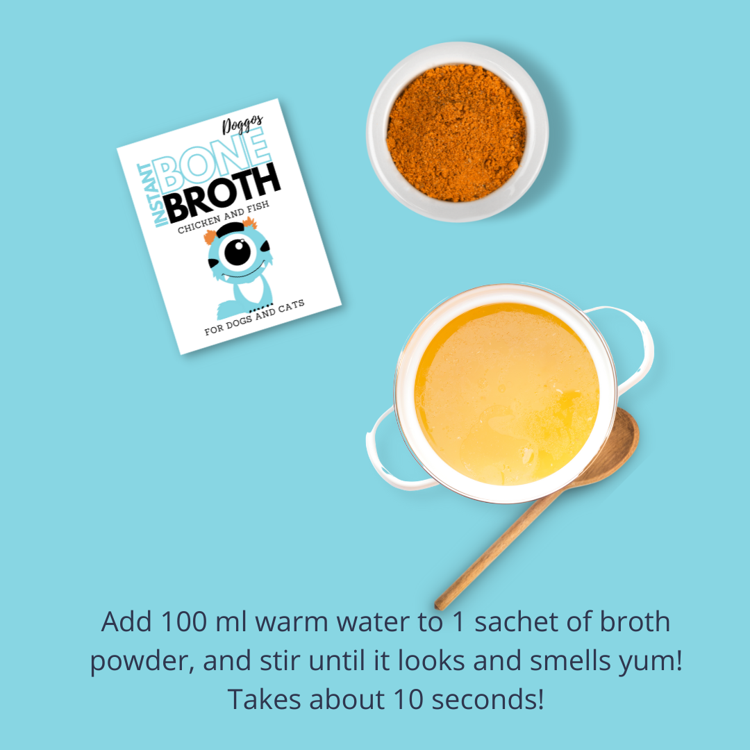 Instant Bone Broth - Chicken with Fish (Pack of 15 sachets) (Make 100ml Bone Broth with each sachet)