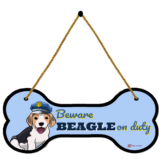 Beware! Beagle on Duty Wall/Door Hanging