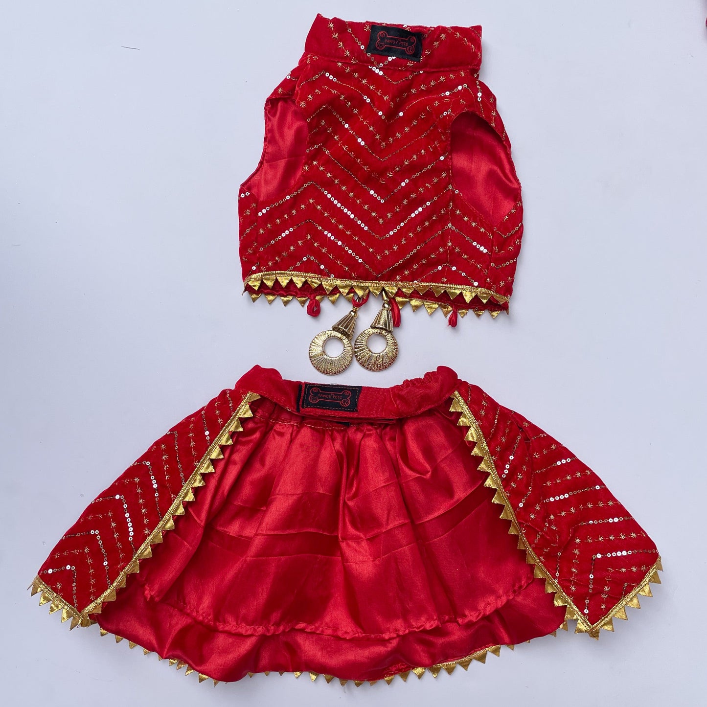 Red Velvet Lehenga