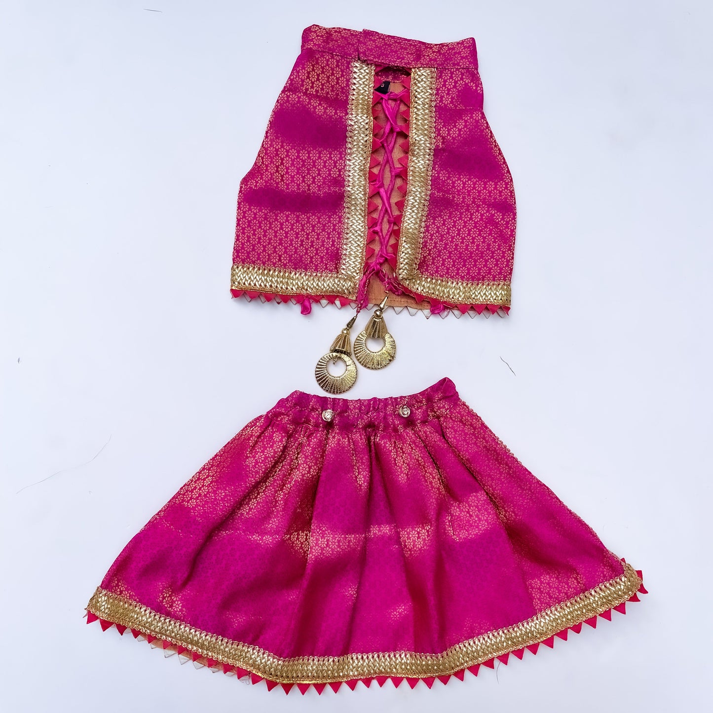 Pink Brocade Lehenga