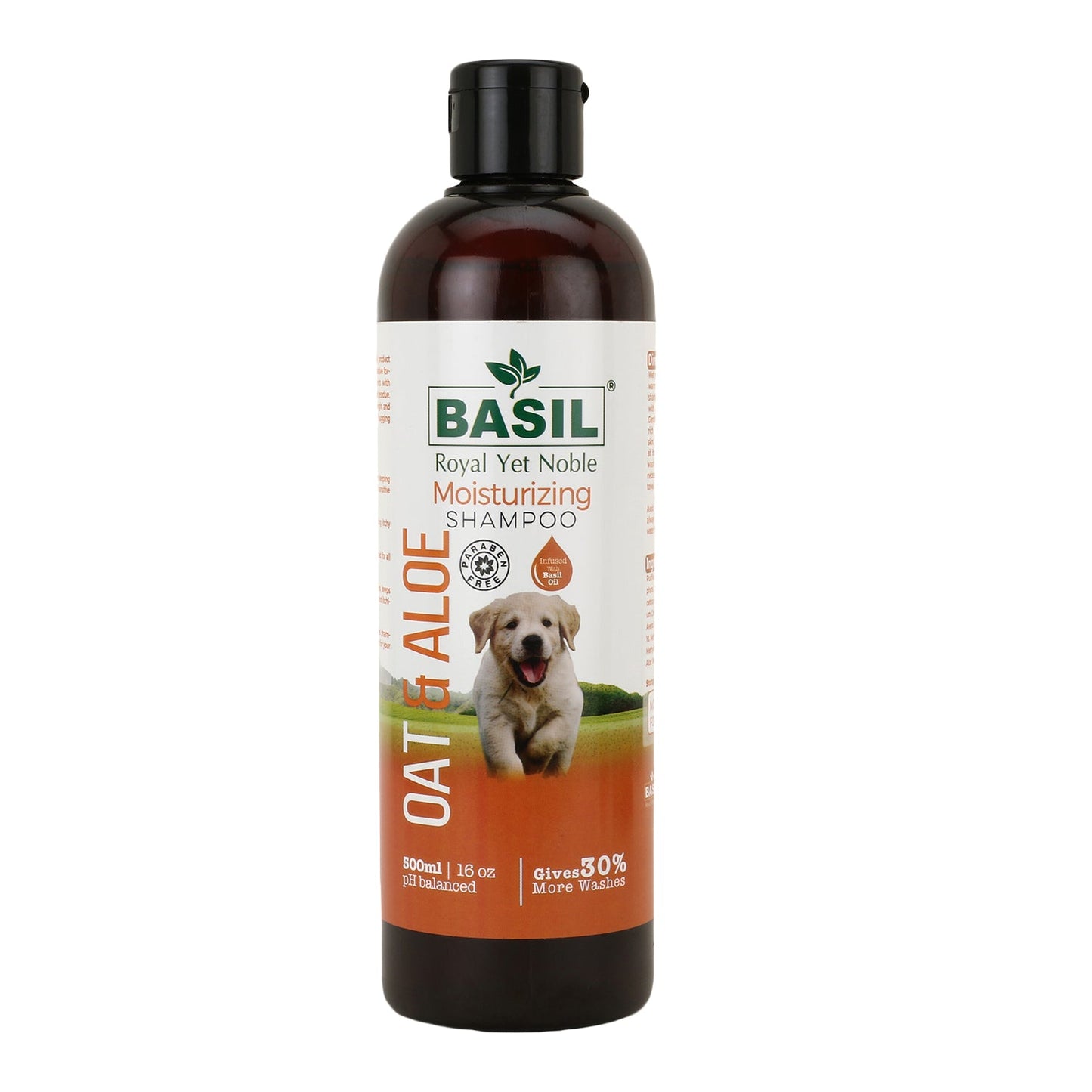 BASIL Oats & Aloe Moisturizing Shampoo with Grooming Comb (250ml)