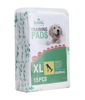 BASIL Puppy Training Pee Pads for Pets Pack - 15pcs (Size - 60*90cms)