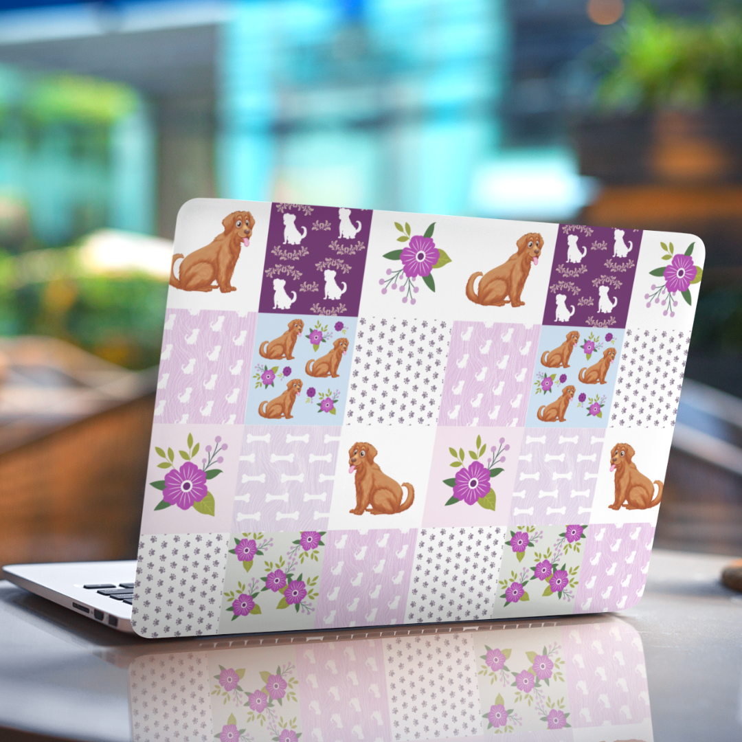 Purple Poochie Pooch Laptop Skin - PawLaLand