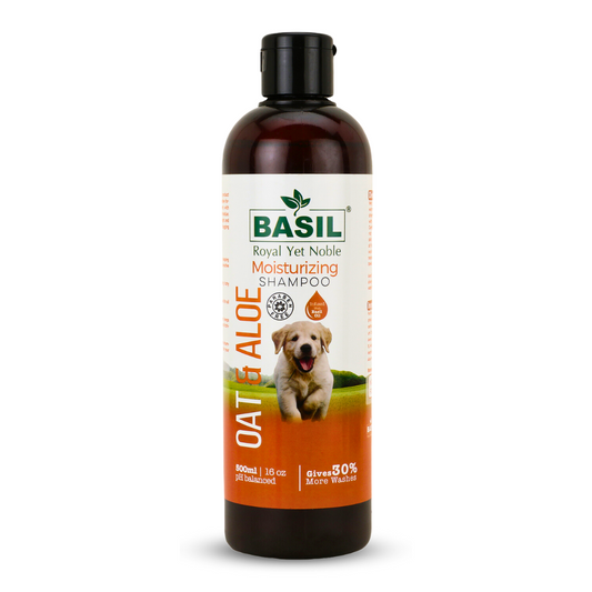 BASIL Oats & Aloe Moisturizing Shampoo for Dogs and Puppies