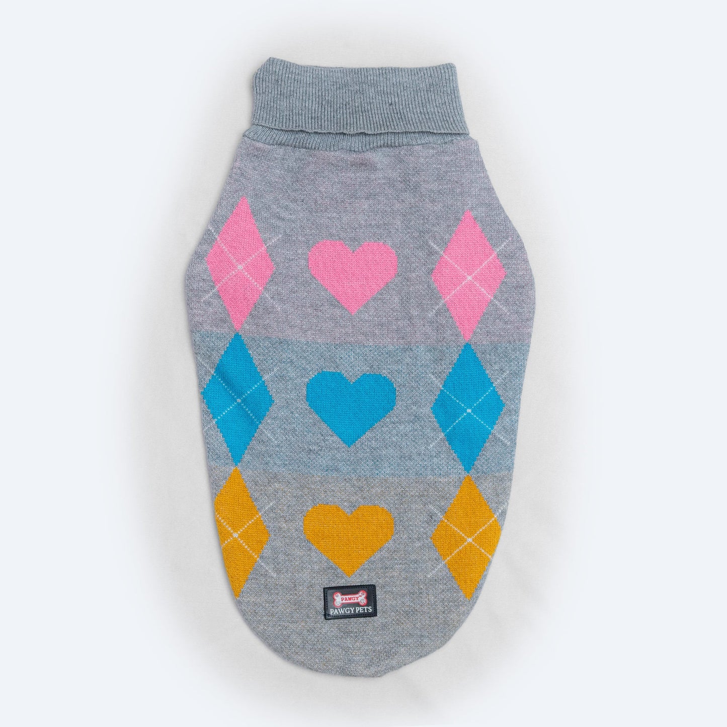 High Neck Sweater: Grey