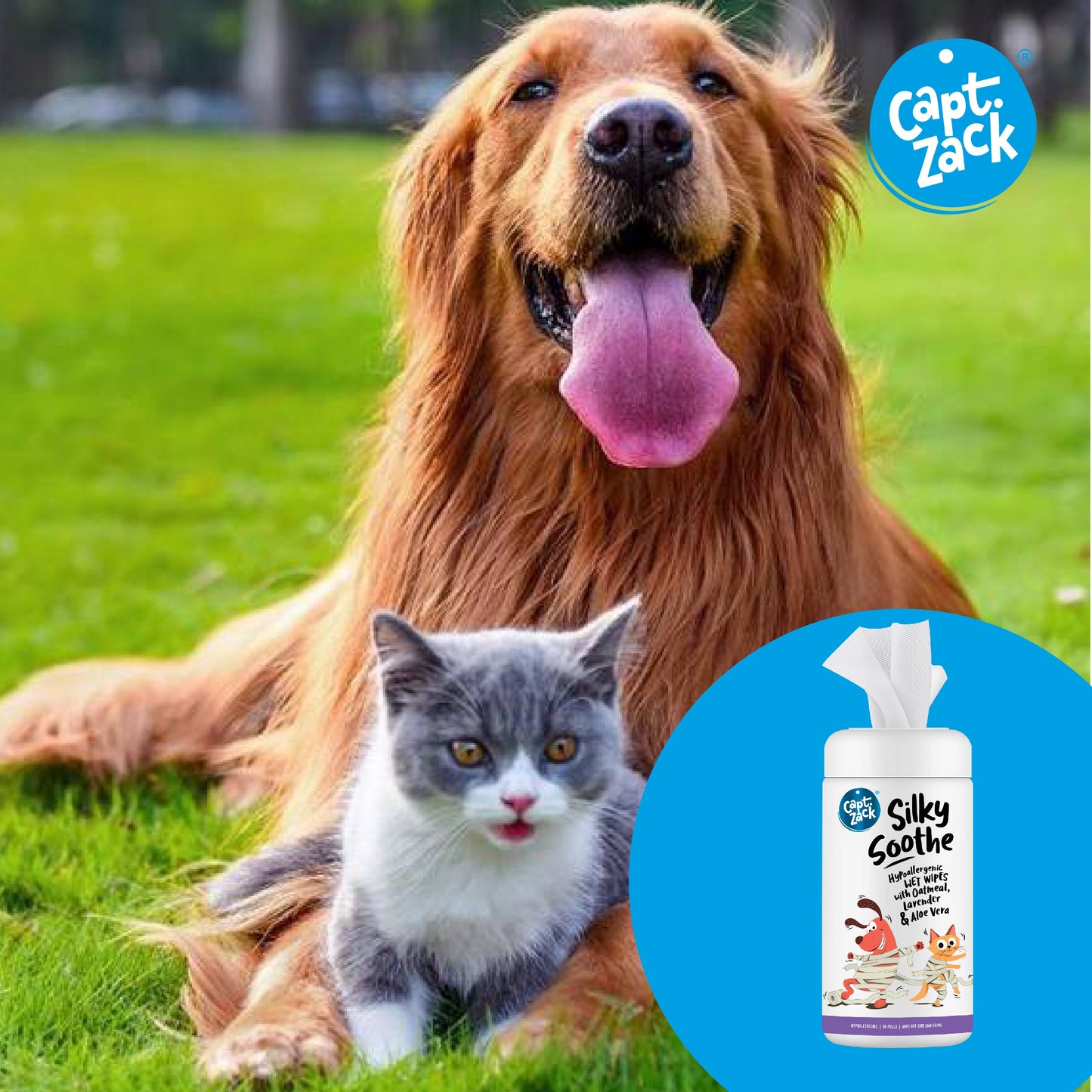 Silky Soothe Hypoallergenic Wet Wipes For Dogs & Cats