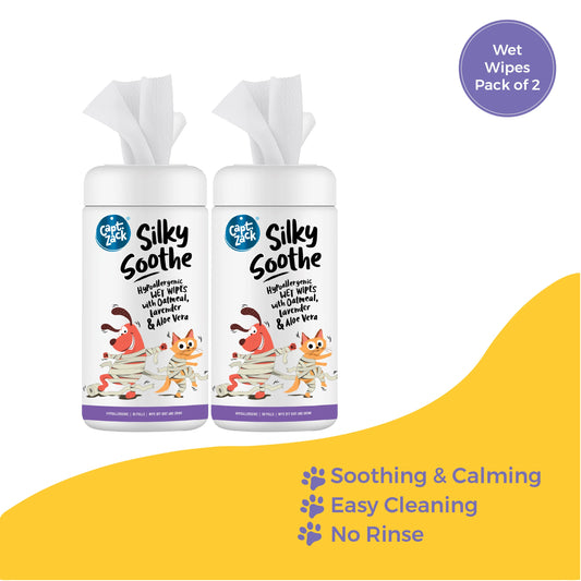 Silky Soothe Hypoallergenic Wet Wipes Pack of 2