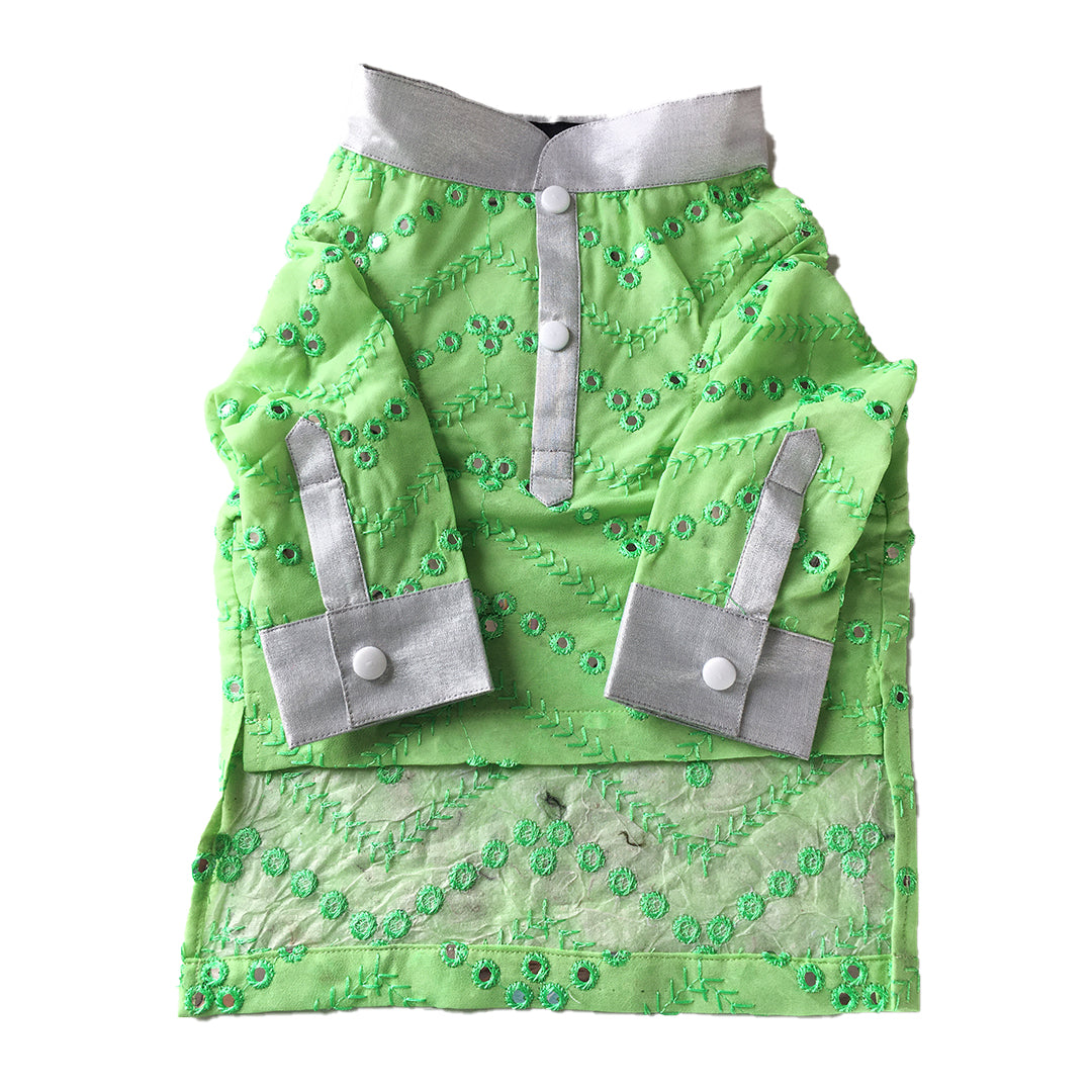 Pista Green Mirror Kurta