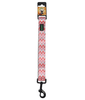 BASIL Zig-Zag Padded Leash for Dogs & Puppies (Red)