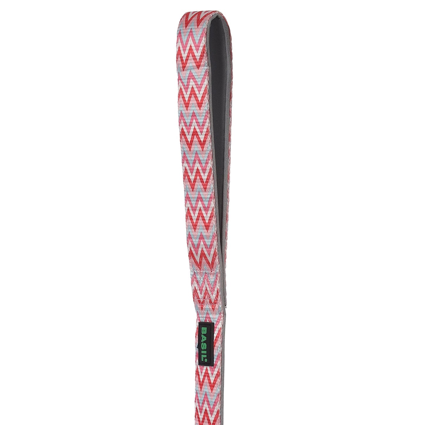 BASIL Zig-Zag Padded Leash for Dogs & Puppies (Red)