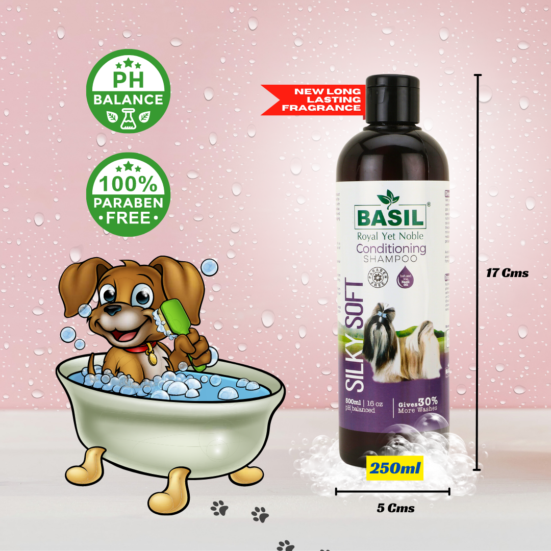 BASIL Silky Soft Conditioning Shampoo for Dogs and Puppies