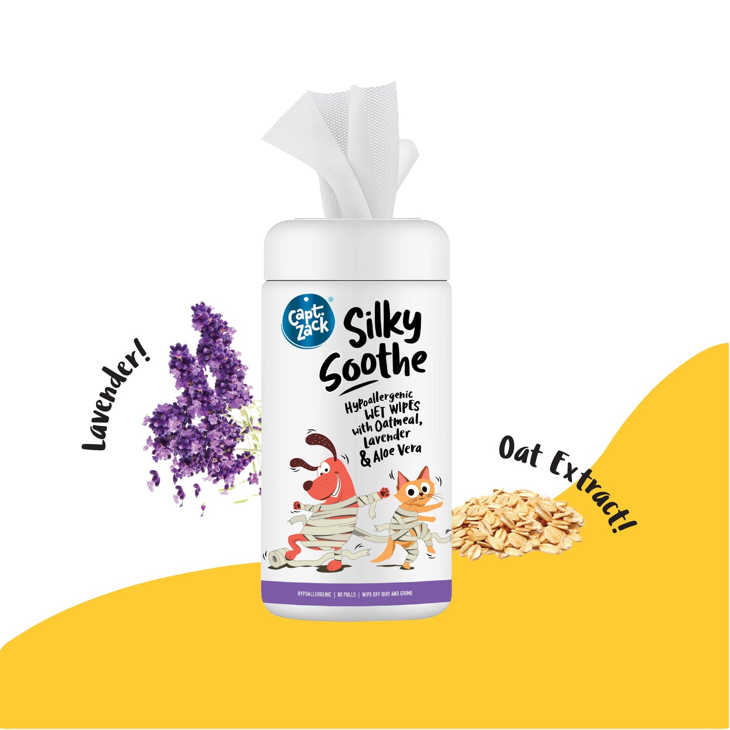 Silky Soothe Hypoallergenic Wet Wipes For Dogs & Cats
