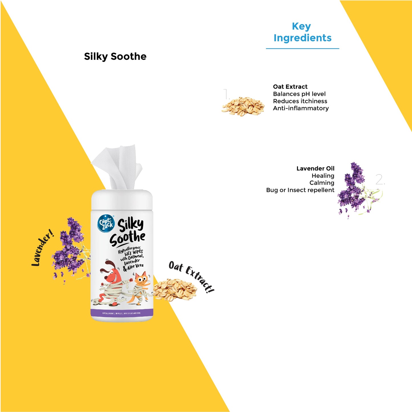 Silky Soothe Hypoallergenic Wet Wipes Pack of 2