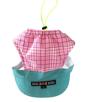 Teal-Pink Check Baseball cap