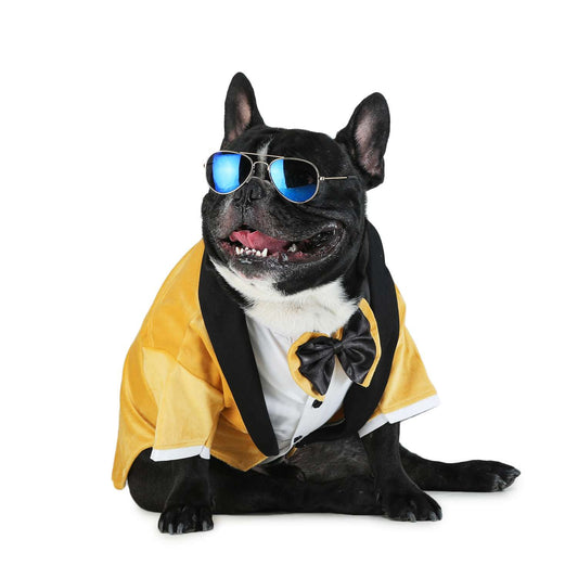 Tuxedos For Dogs - With Black/Yellow Bow Tie