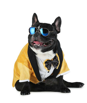 Tuxedos For Dogs - With Black/Yellow Bow Tie