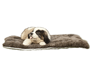 Dog Bed Brown Fur Rug