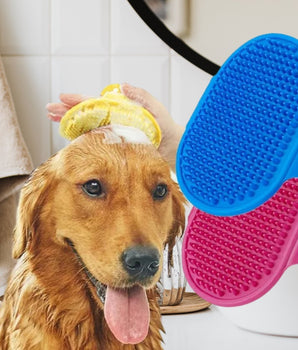 Dog Bathing Palm Brush - 1Piece - Papa Pawsome