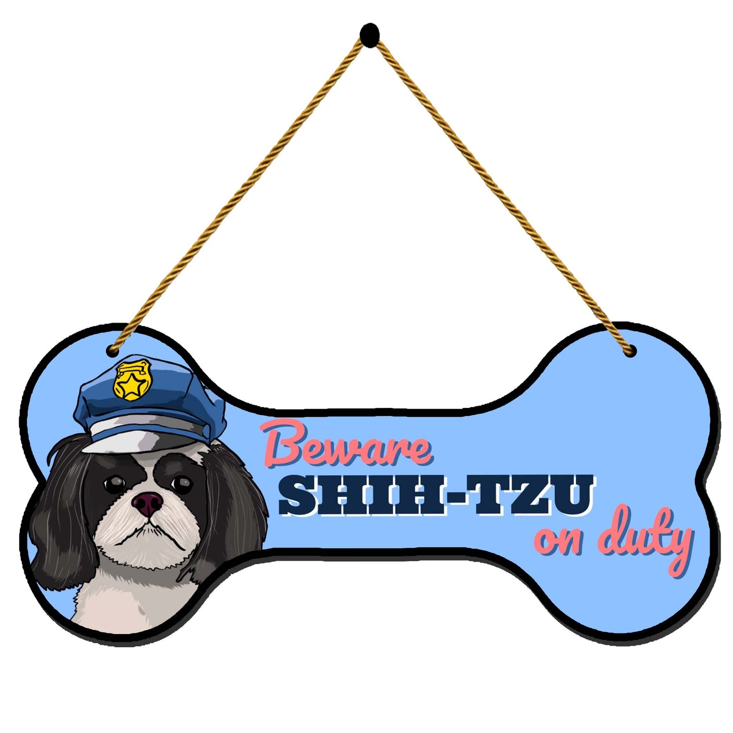 Beware! Shih Tzu on Duty Wall/Door Hanging